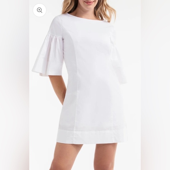 NWT Hermoza – Magdalena Flounce Short Sleeve Mini Dress in White - Picture 8 of 10